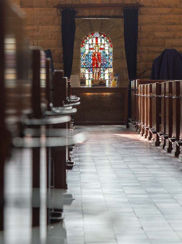 The aisle at St. Mary's Parish Church